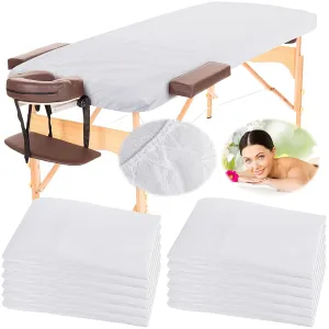100 Pcs Disposable Massage Table Sheets 39" x 83" Disposable Bed Sheets Non Woven Fabric Bed Cover Breathable for Massage Spa Beauty Tattoos(White)