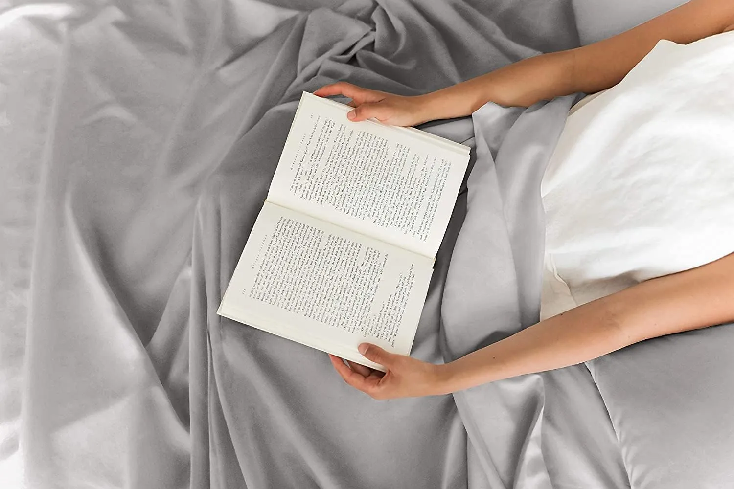 1000 Thread Count Sheet Set - 100% Cotton Bed Sheets - Softer Than Egyptian Cotton - 4-Piece Light Grey Queen Set - Soft Sateen Weave - Hotel Luxury Bedding 16" Deep Pocket (Fits up to 17" Mattresses)