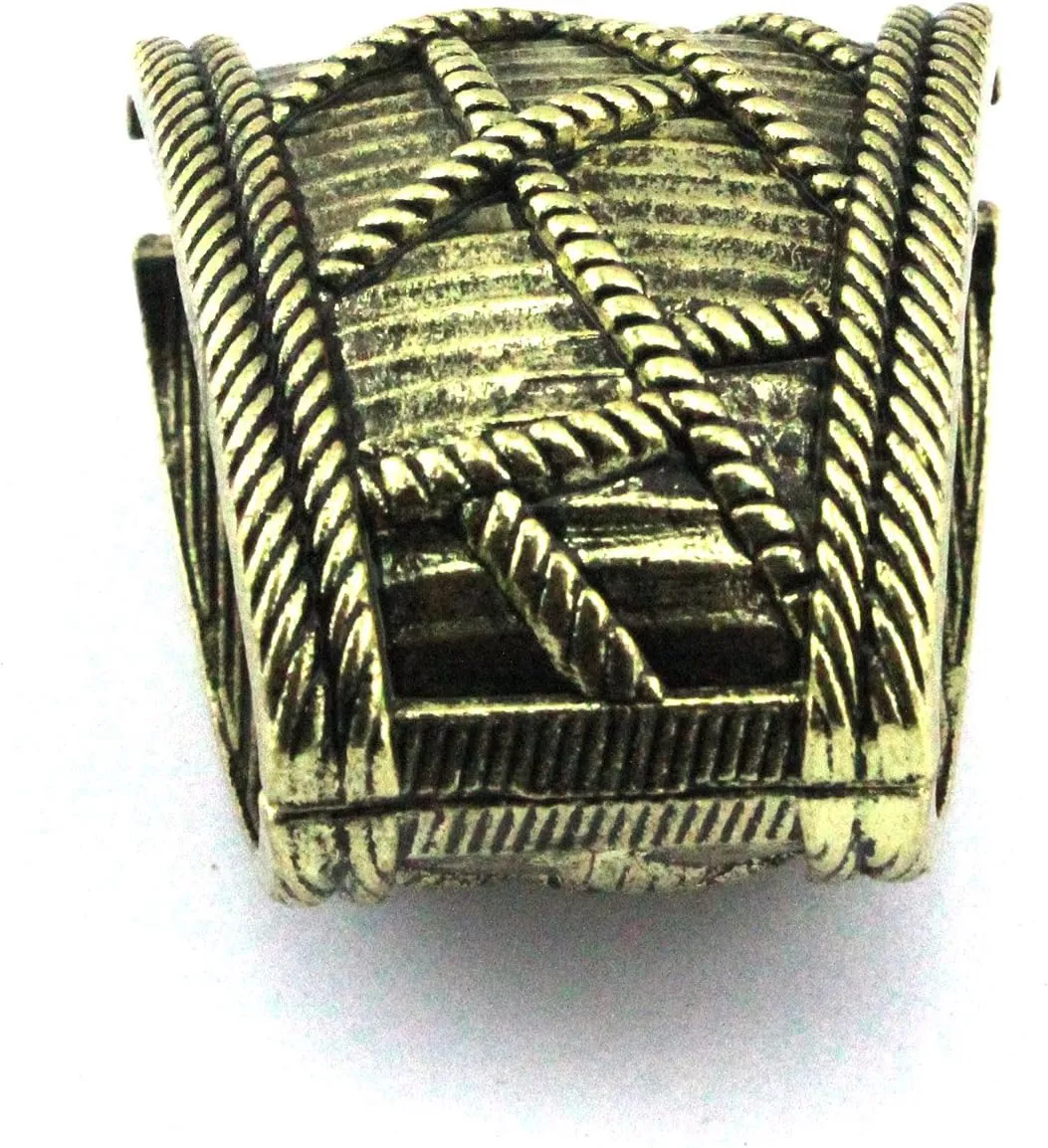 10pcs Automatically Spring Open Zinc Alloy Scarf Ring Buckle Slide Tube Bails Scarf Jewelry Charms Accessories (Antique Bronze)