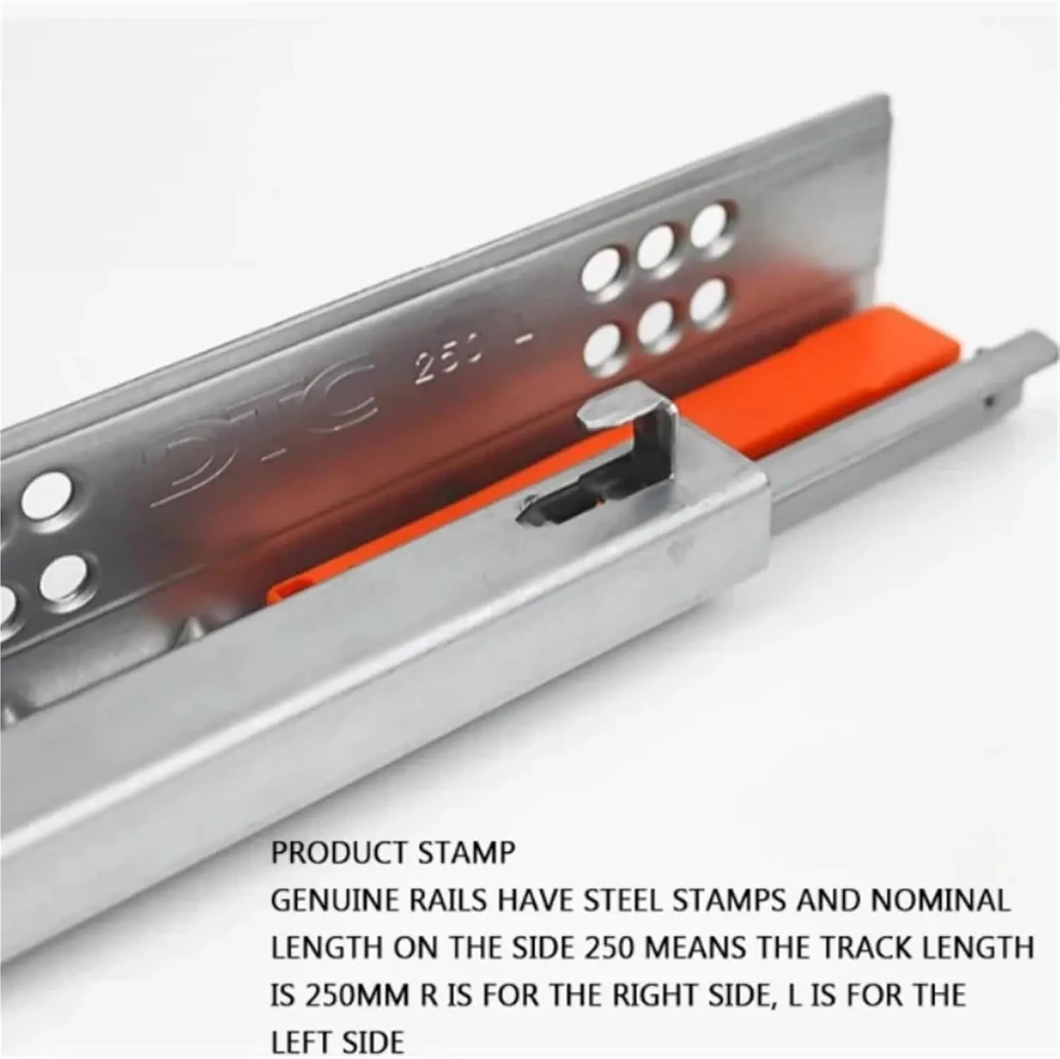 1Pair/ Lot Rebound Press Push to Open Under Mount Furniture Kitchen Bath Drawer Slide Rail Runner 25KG(20inches 500MM)