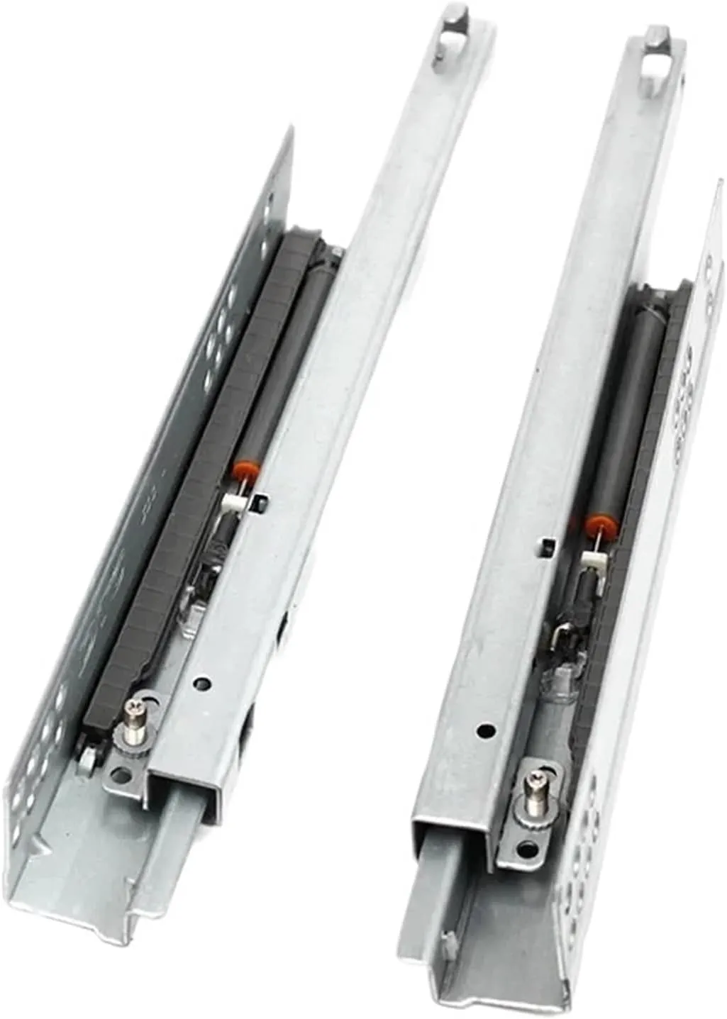 1Pair/ Lot Rebound Press to Release Push Open Under Mount Drawer Slide Rail Runner (Size : 14inches 350MM)