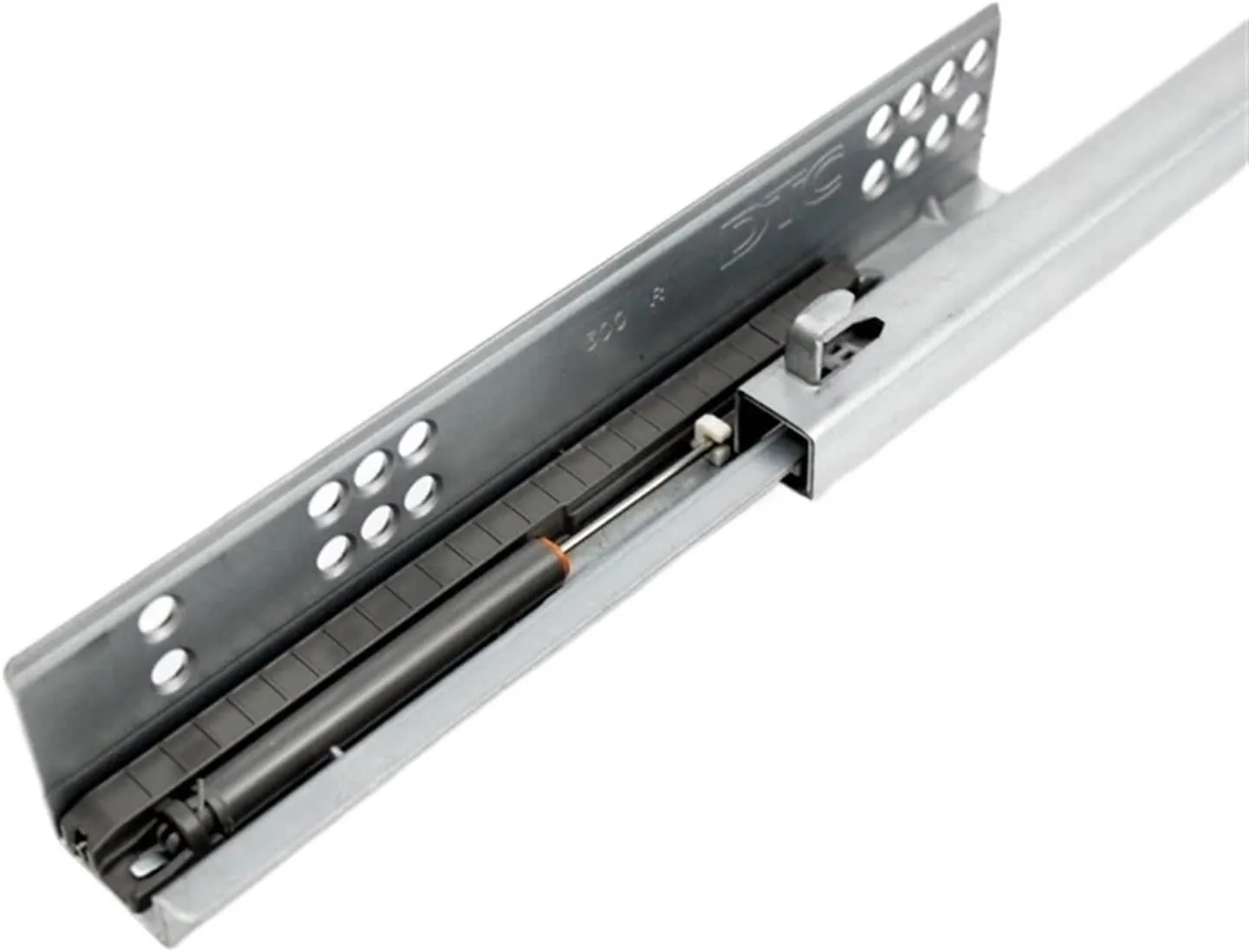 1Pair/ Lot Rebound Press to Release Push Open Under Mount Drawer Slide Rail Runner (Size : 14inches 350MM)