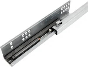 1Pair/ Lot Rebound Press to Release Push Open Under Mount Drawer Slide Rail Runner (Size : 14inches 350MM)