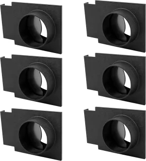 6 Pack of Fulton 4 inch Blast Gates with Double Sided Port - for Use With Dust Collection Machinery - Vacuums with 4 inch Hose