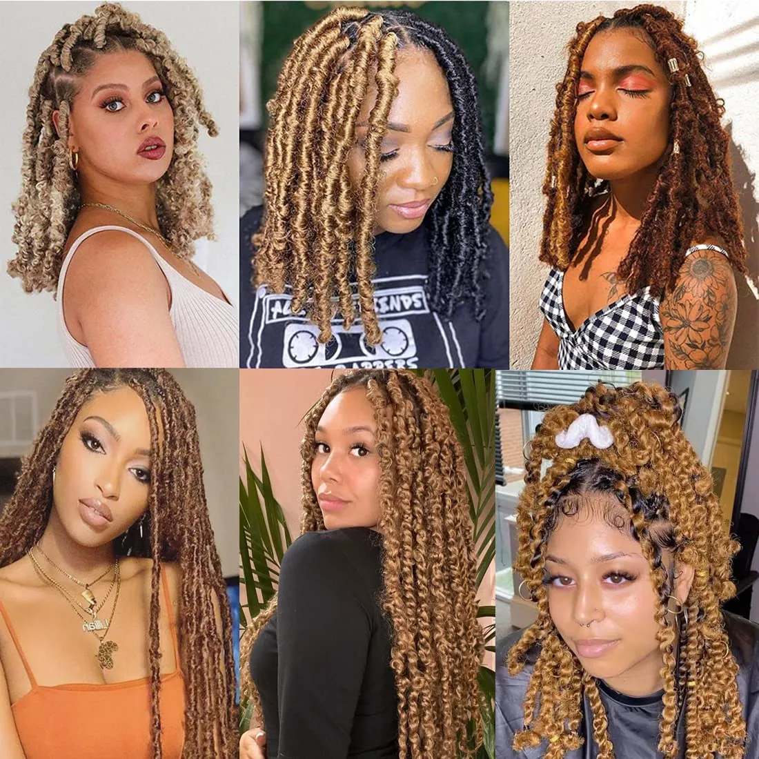 8 Packs Pre-Separated Springy Afro Twist Hair Suitable for Damaged Soft Locs Synthetic Marley Twist Braiding (18 Inch, 27#)