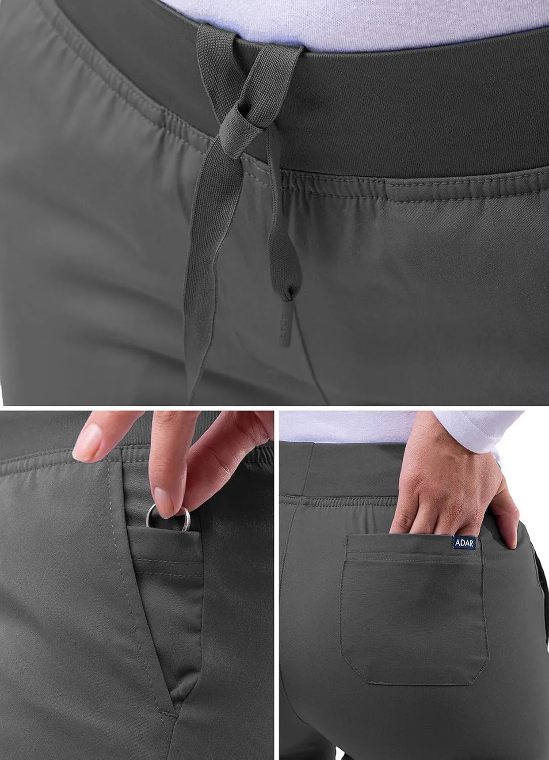 Adar Pro Scrubs for Women - Skinny Leg Yoga Scrub Pants