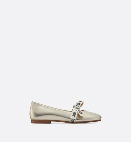 Ballerina Flat • Metallic Gold Lambskin