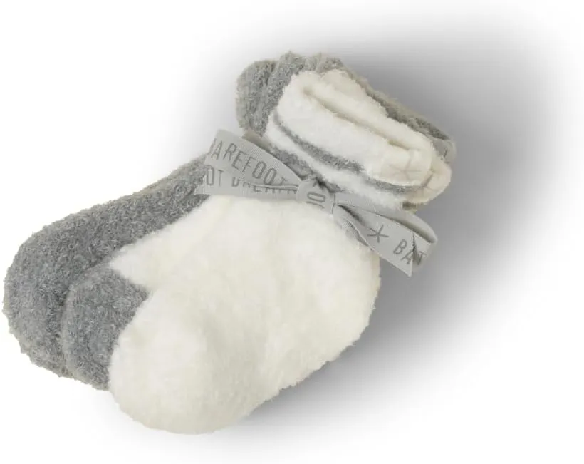 Barefoot Dreams Unisex Baby CozyChic Lite Infant 3 Pack Sock Set