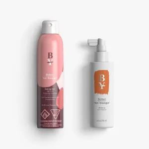 Better Not Younger Volume Styling Bundle: Wake Up Call High Hold Spray & Lift Me Up Hair Thickening Spray