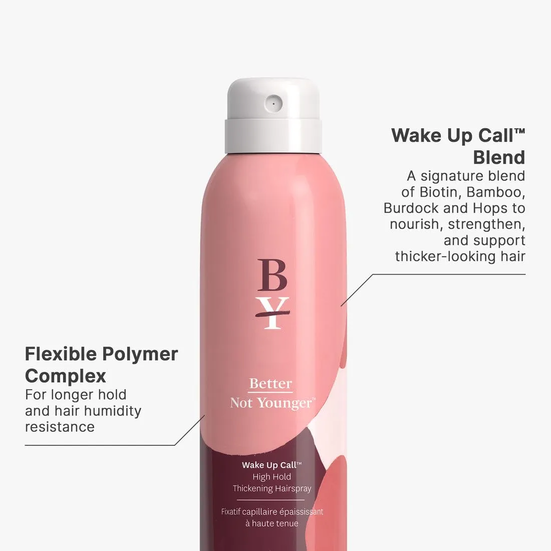 Better Not Younger Volume Styling Bundle: Wake Up Call High Hold Spray & Lift Me Up Hair Thickening Spray
