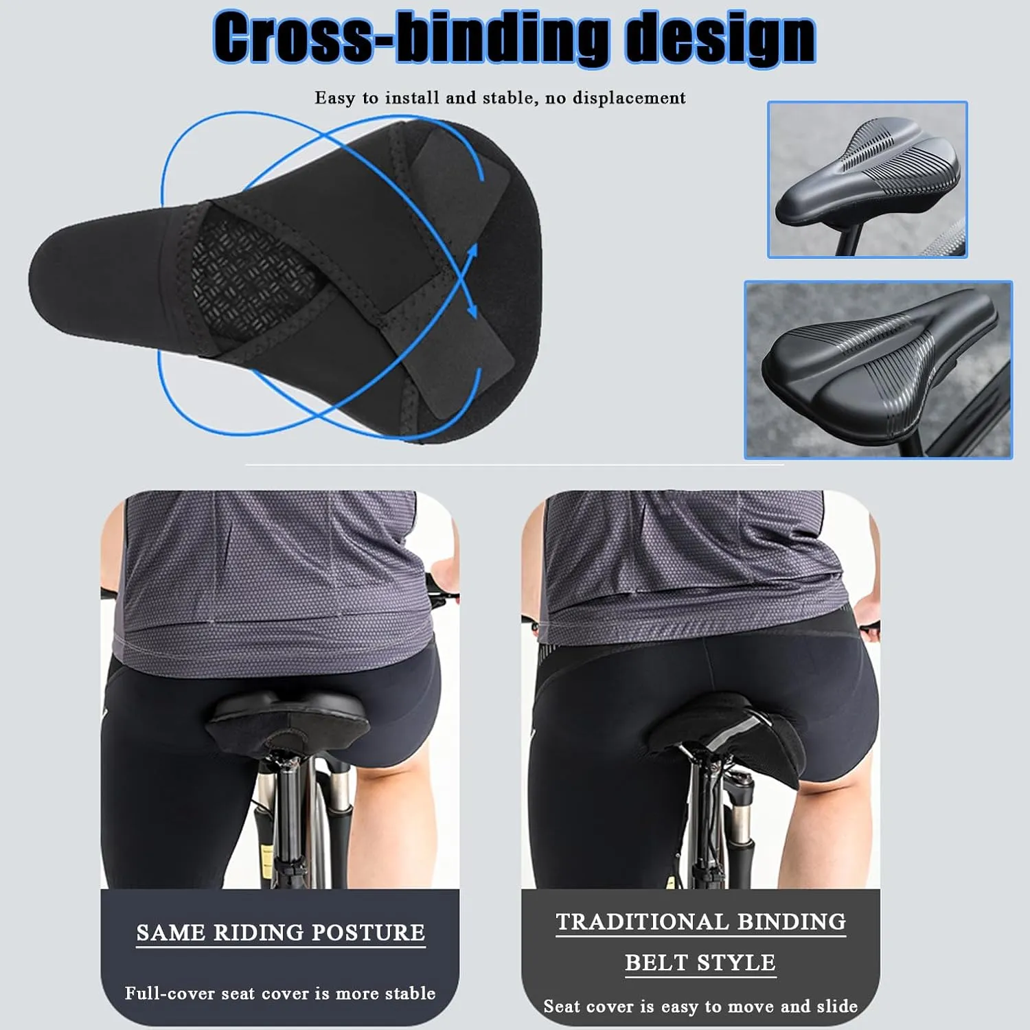 Bike Seat Cushion for Specialized Turbo Creo Turbo Kenevo Turbo Levo Turbo Levo SL Gen 2, Memory Foam & Gel Padded Cover Bicycle Seat for Men Women Shock-Absorbing Comfort Bike Seat Pad,C