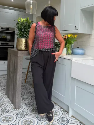 Black Wide Leg Pocket Trousers Claudia