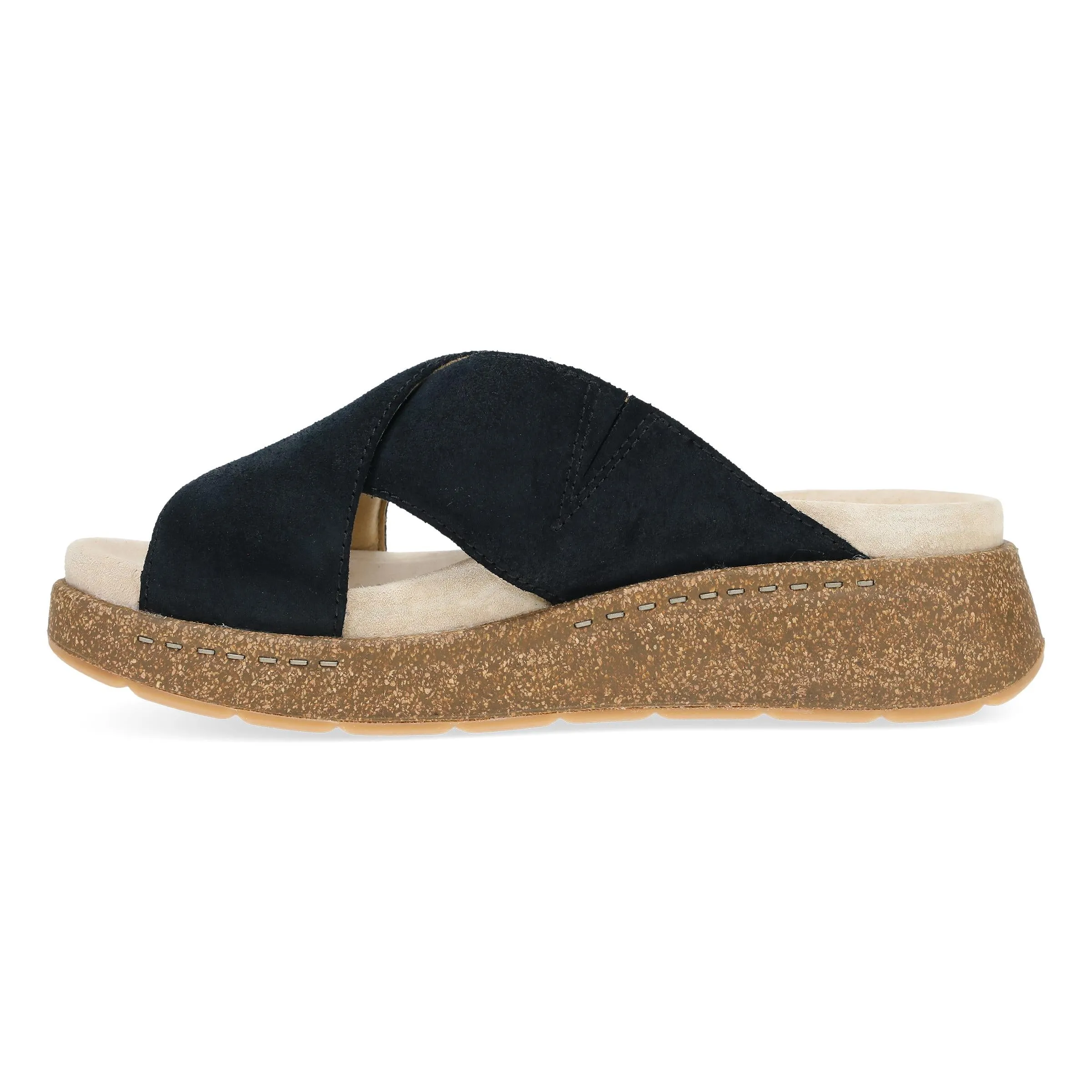 Bridget Black Burnished Suede