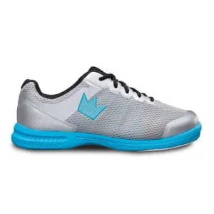 Brunswick Mens Fuze Bowling Shoes Silver/Sky Blue