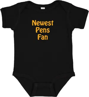Campus Originals Pittsburgh Parent Cute Baby Boy New Fan Bodysuit - Black