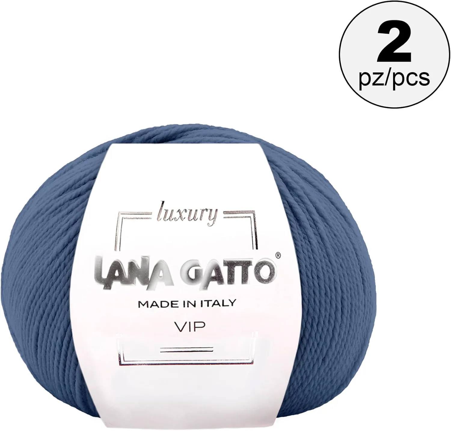 Cashmere and Extra-fine Merino Wool Luxurious Yarns for Hand Knitting and Crocheting, Made in Italy (Blue - 10175, 2)