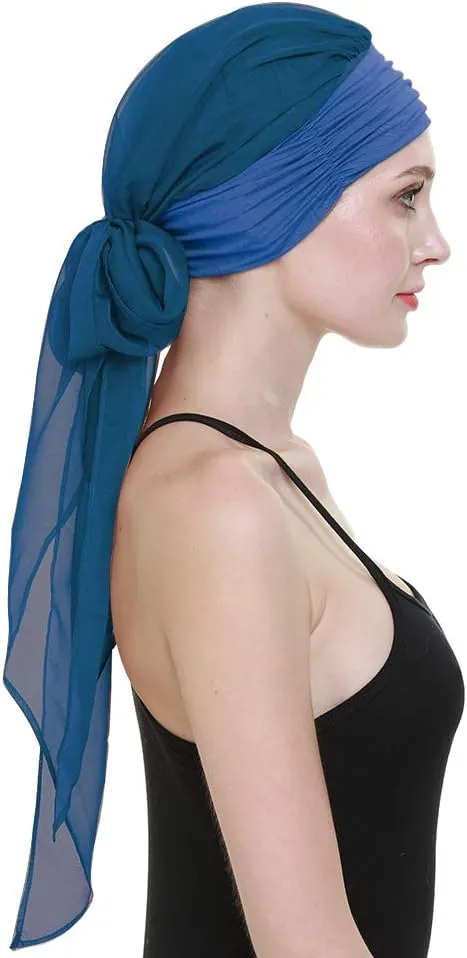 Chemo Headwear Turbans for Women Long Hair Head Scarf Headwraps Cancer Hats