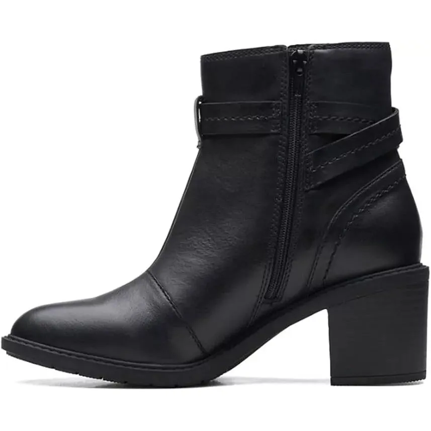 Clarks Women's Scene Star Black Leather 26167462