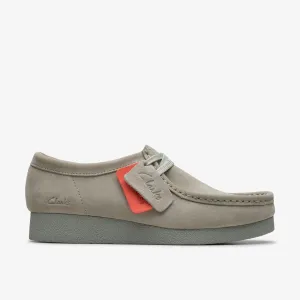 Clarks Women's WallabeeEVOSh Light Green Suede 26181478