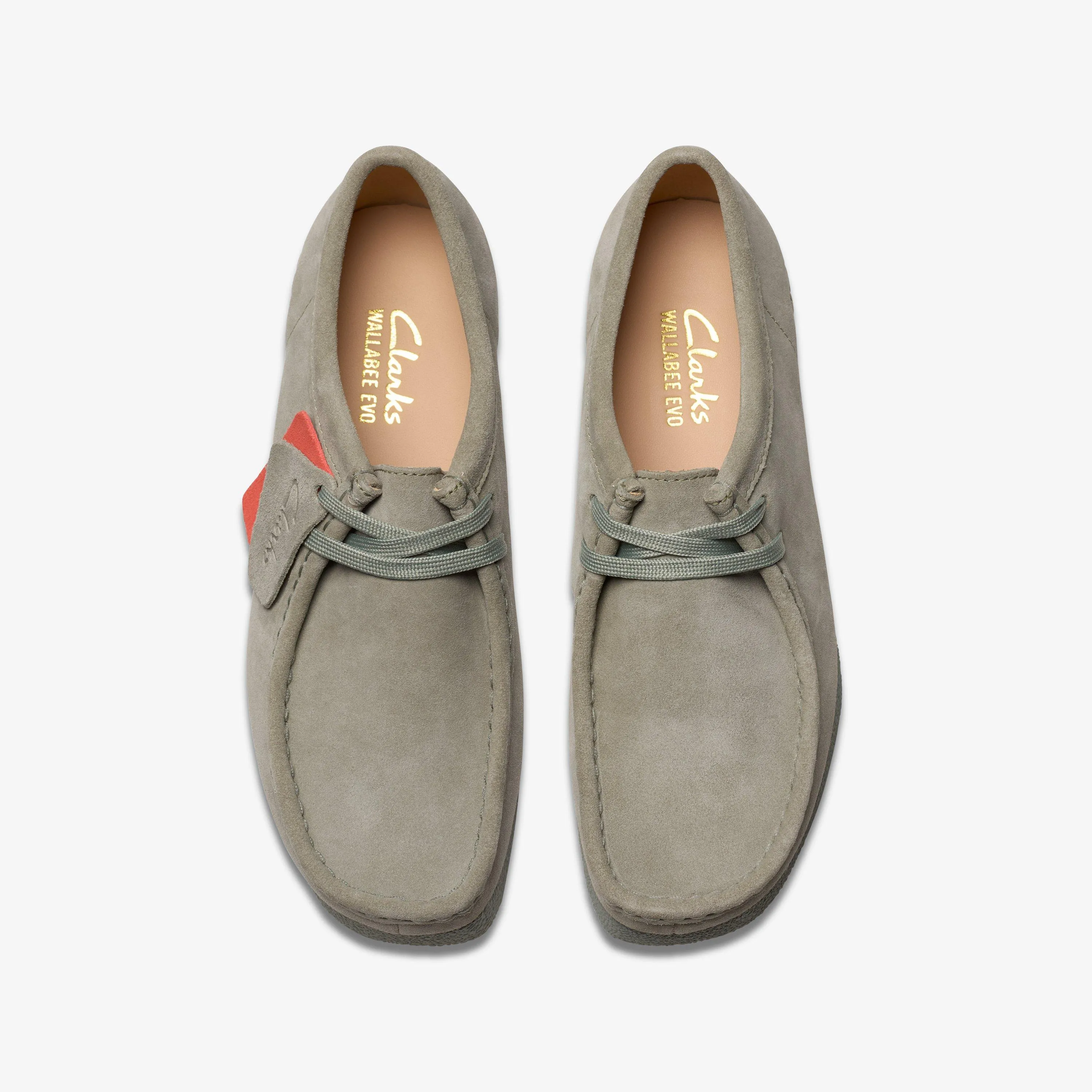 Clarks Women's WallabeeEVOSh Light Green Suede 26181478