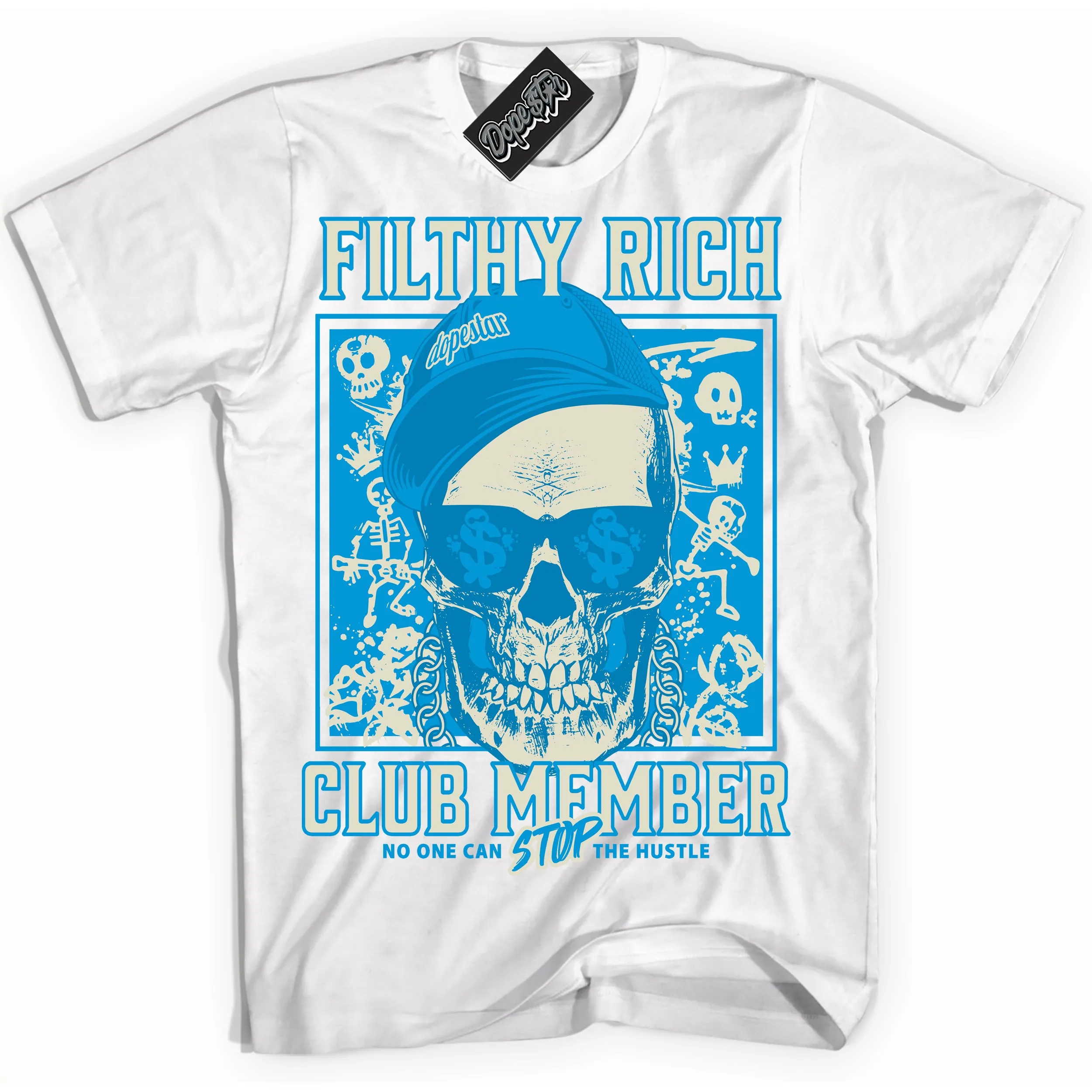 Coconut Milk University Blue Dunk Sneaker Shirt Filthy Rich Graphic
