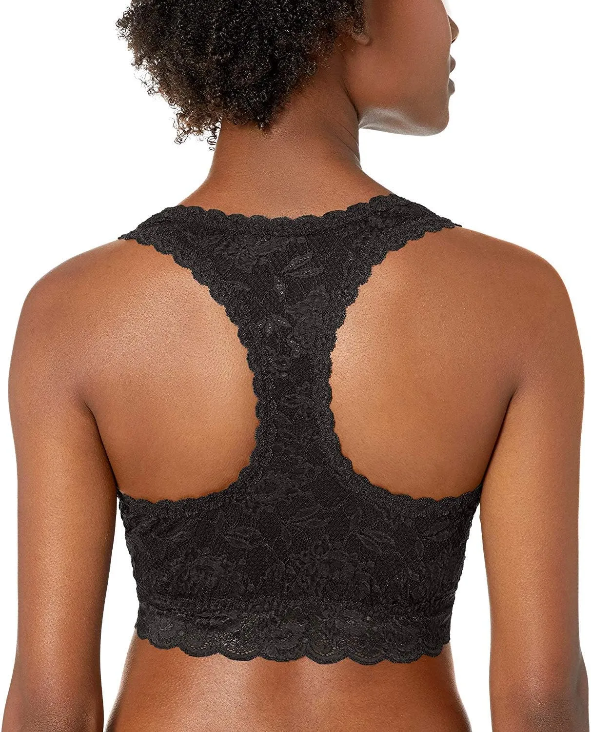 Cosabella Never Say Never Curvy Racie Racerback Bralette - Wireless Lace Bralette for Women, Plus Size Bra for DD Cups and Up