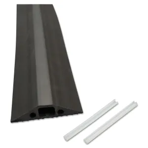 D-Line® Medium-Duty Floor Cable Cover, 2.75 X 0.5 X 6 Ft, Black