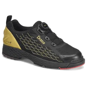Dexter Mens THE C9 Knit BOA Black/Gold Wide Bowling Shoes