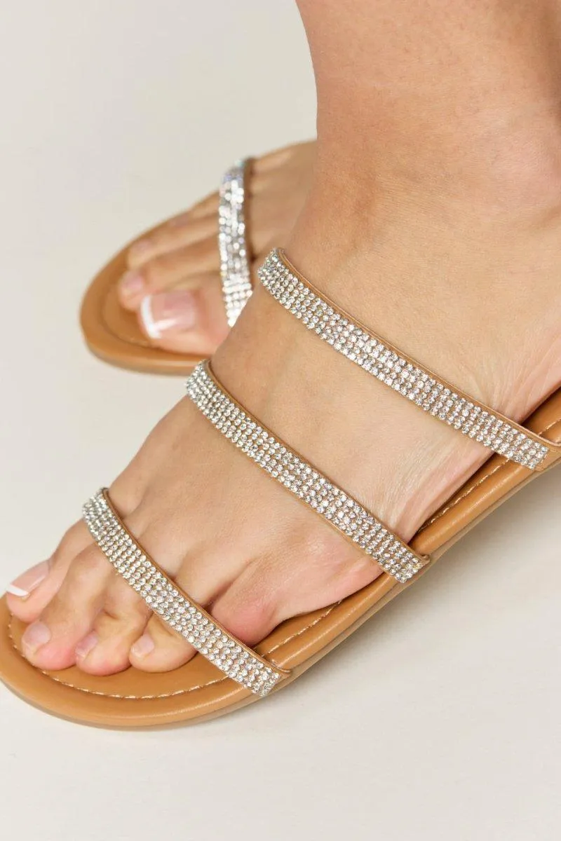 DIVA Rhinestone Slide Sandals
