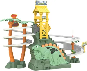 Electric Dinosaur Climbing Stairs Toy with Music & Lights | Interactive Race Track Set, Modular Climbing Slide, & Colorful Dino Figures – Educational Toy | Birthday (Green:5 Dinosaurs)