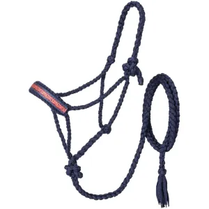 Embellished Navy Blue Mule Tape Halter