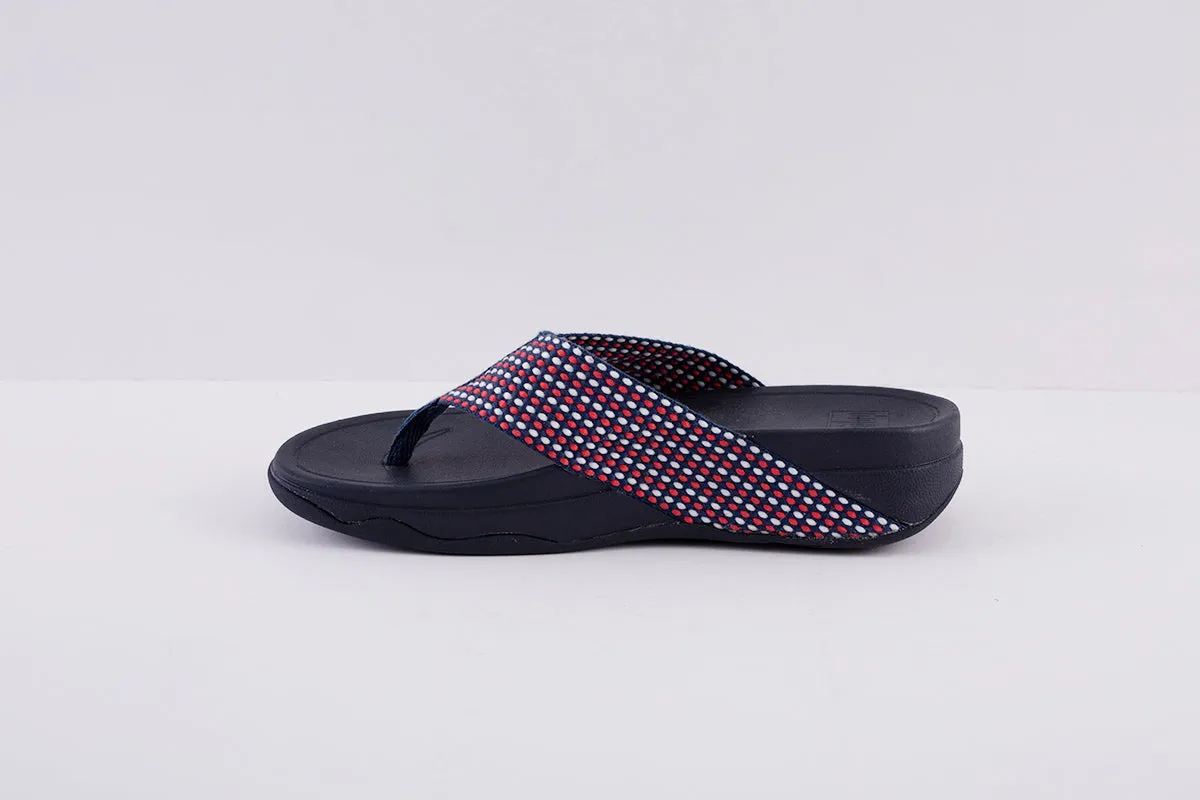 FITFLOP - SURFA FABRIC TOE-POST MULE - NAVY