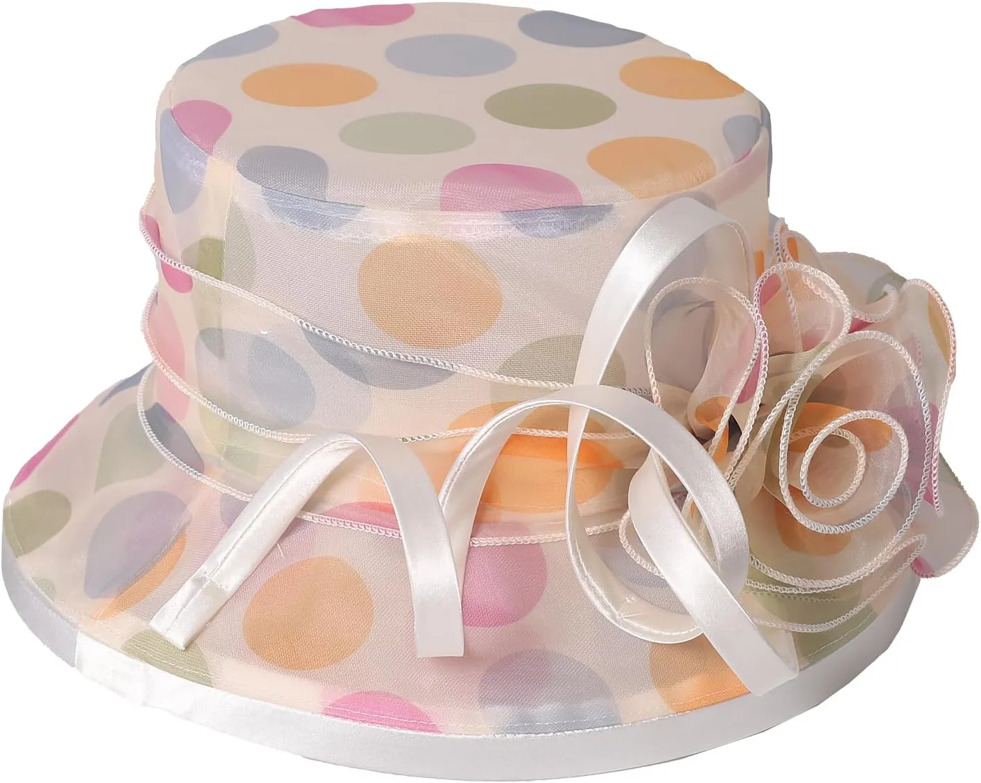 Flat Top Sun Visor Hats for Women Floral Bride Wedding Fascinator Hat Bucket Hat Cocktail Party Derby Cap