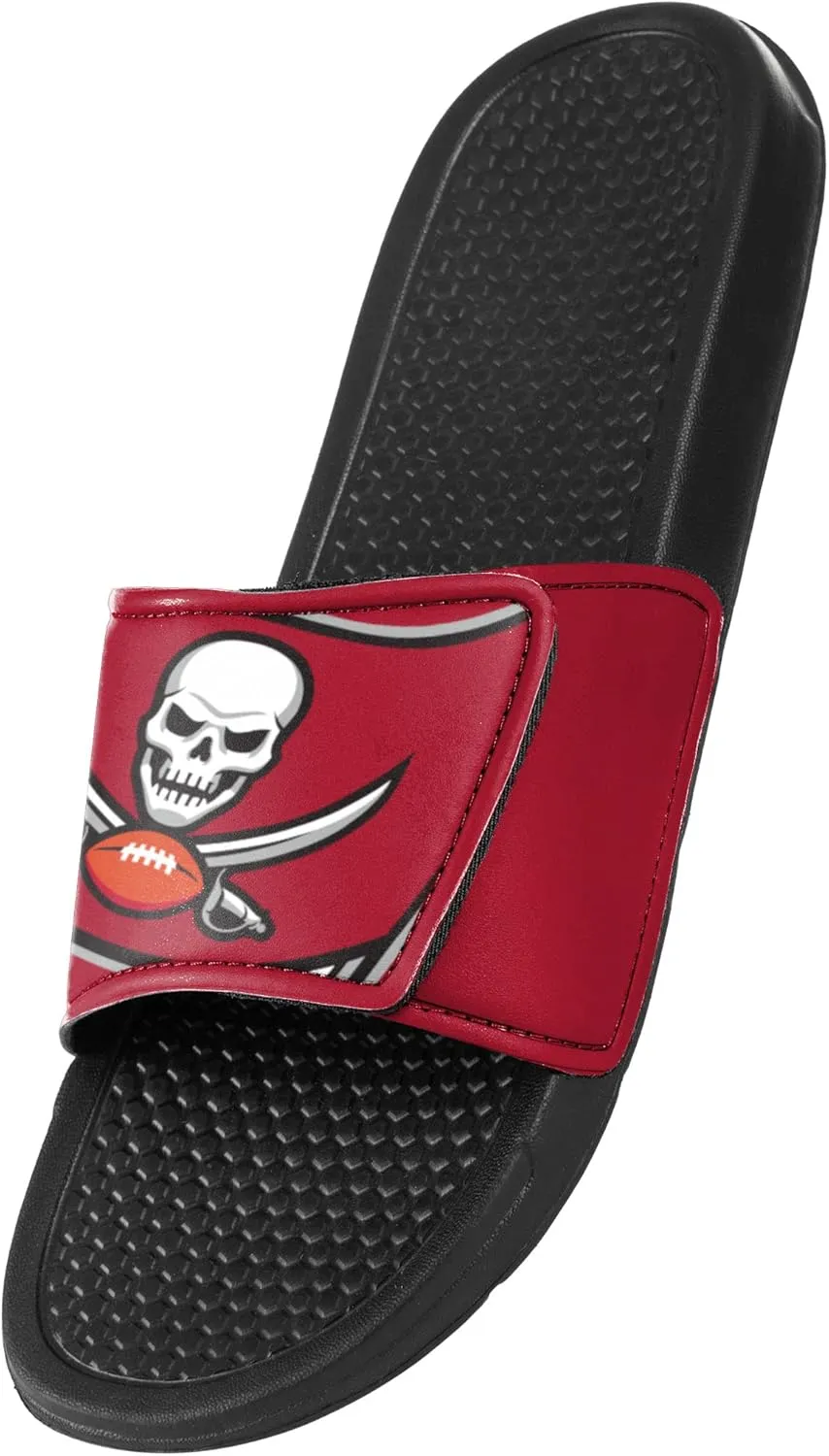 FOCO Men's NFL Team Logo Shower Sport Slide Flip Flop Sandals