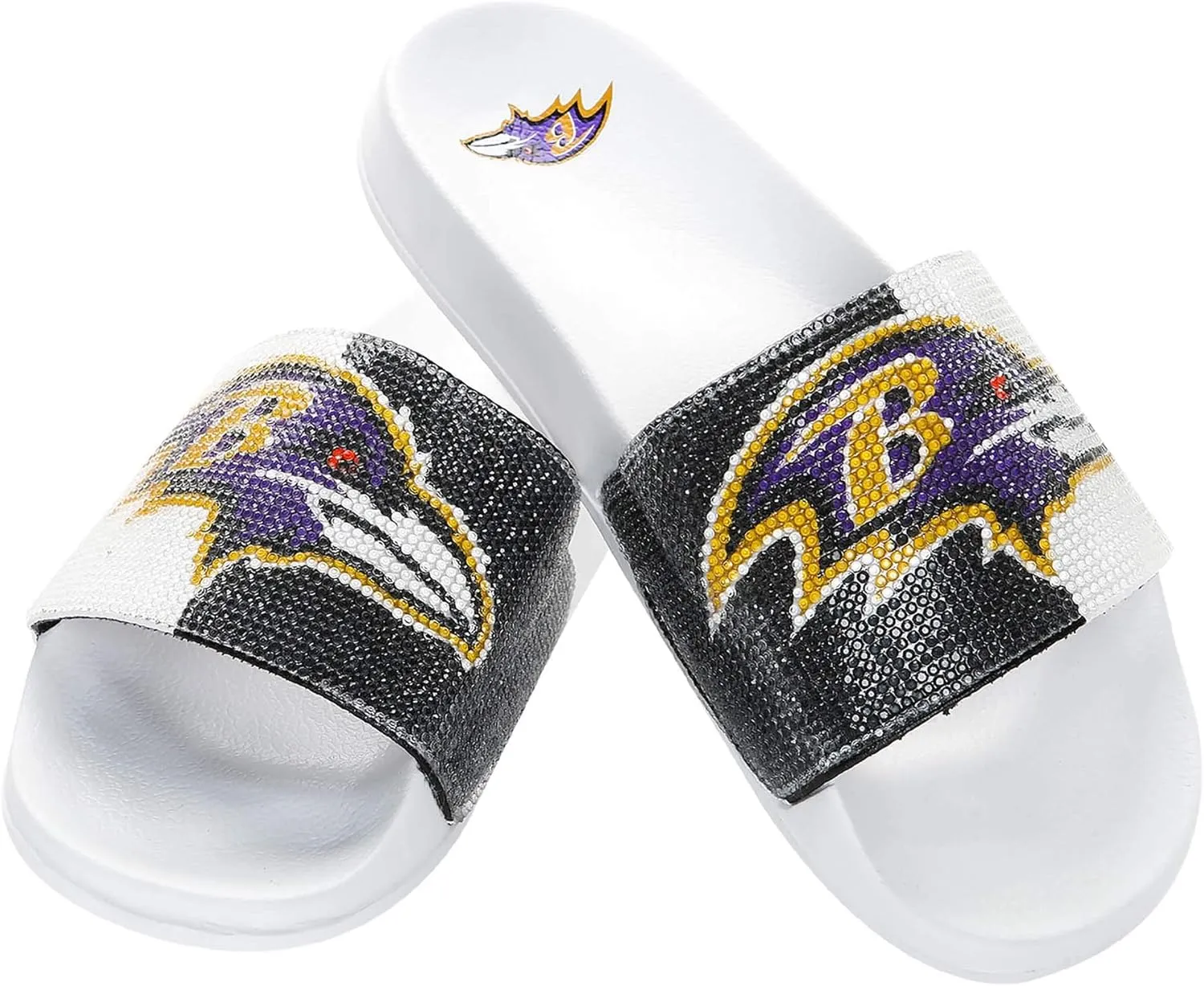 FOCO Women's NFL Big Logo Shimmer Slide Sandal
