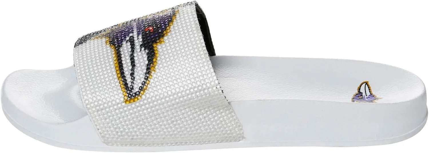 FOCO Women's NFL Big Logo Shimmer Slide Sandal