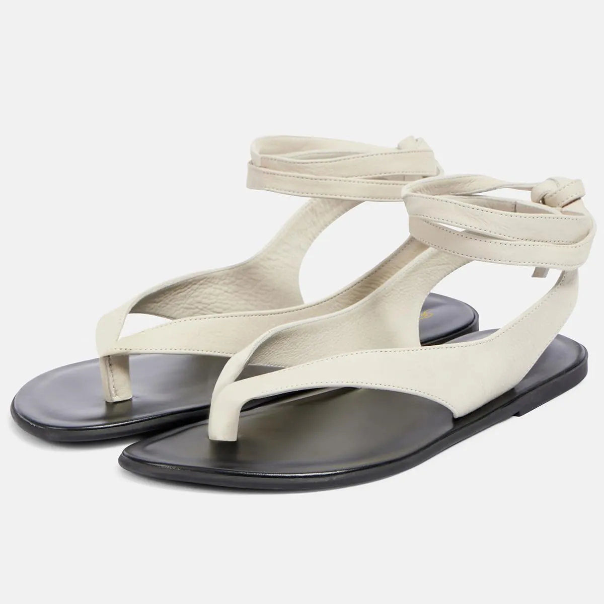 FOWT Women Split Round Toe Sandals Lace up Strappy Comfortable Flats Casual Summer Soft Flip Flop Shoes Size 4-16 US