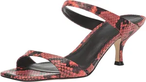 Genia Heeled Slide 7.5 / M / Coral Snake Printed Leather