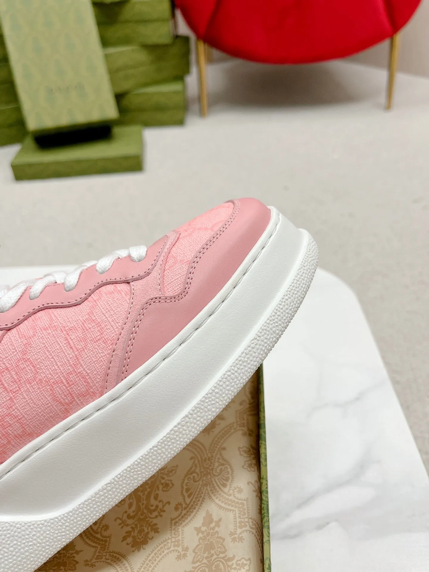 GG CALFSKIN PINK LIGHT Helpful TRAINER Digital Gucci