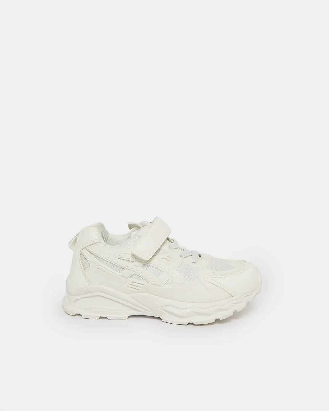 Girls White Velcro Trainer