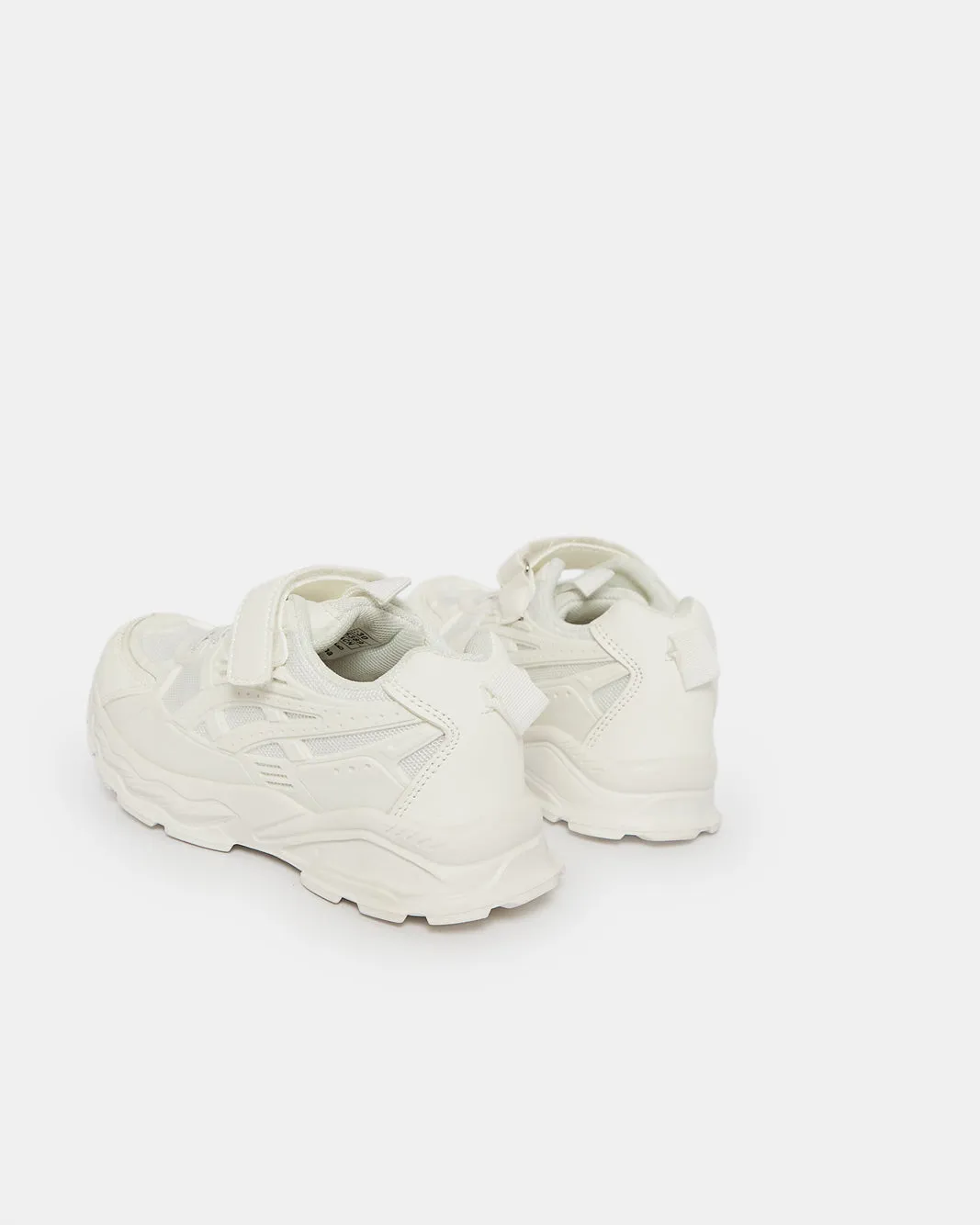 Girls White Velcro Trainer