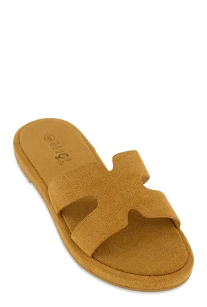 H Band Open Toe Slide Sandals