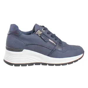 Heavenly Feet Wedge Trainers - Lorient - Navy