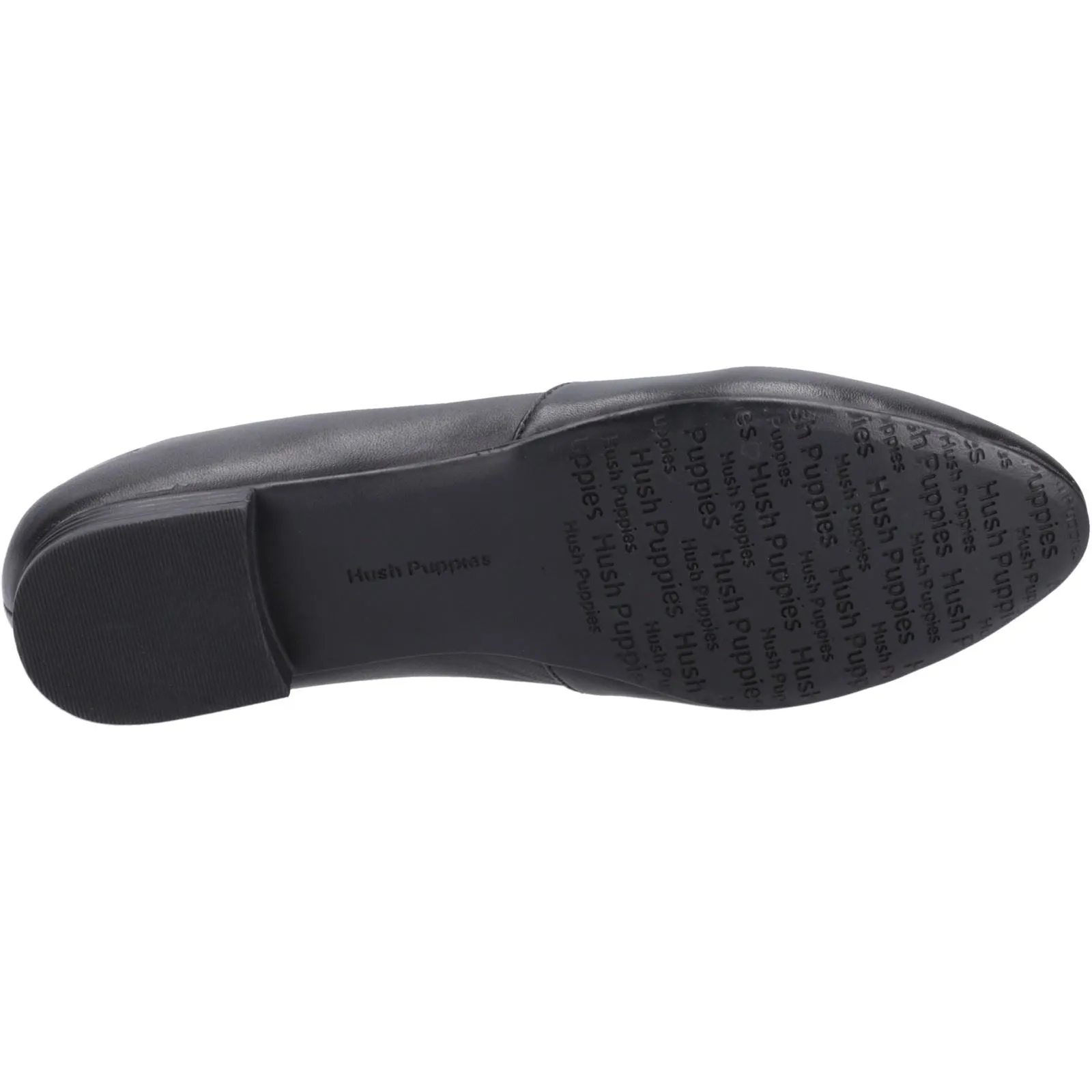 Hush Puppies Lola Senior Leather Girls's Black Ballet Flats