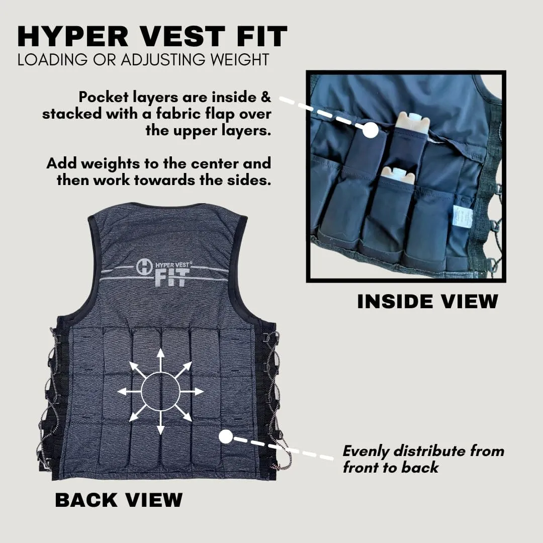 HYPERWEAR Hyper Vest FIT Weighted Vest for Women (Up to 10 lbs) – Comfortable, Breathable, & Adjustable for Walking, Running, Strength Training & Bone Health