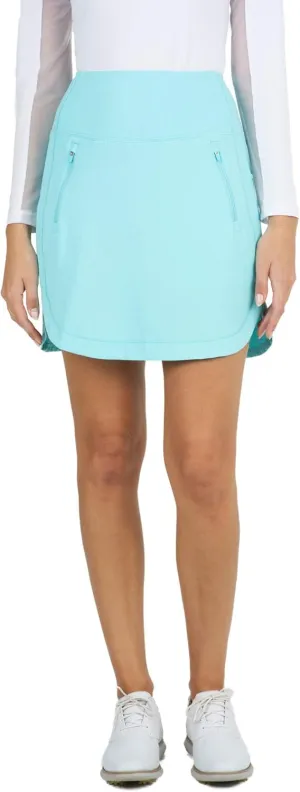 IBKUL Athleisure Wear Sun Protective UPF 50  Icefil Cooling Tech Solid 17 1/2 in Straight Skort - 28000