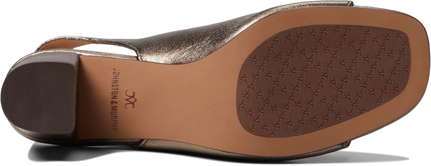 Johnston & Murphy® Evelyn Open Toe Booties for Women in Leather – Hook and Loop Closure – Open Toe