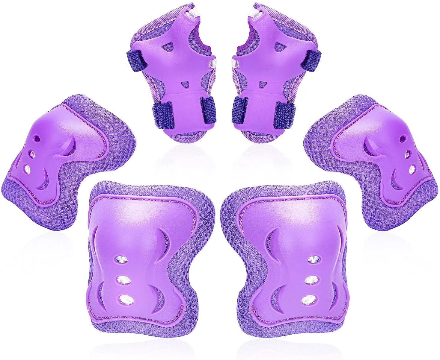 Kids/Youth Knee Pads Elbow Pad Wrist Guards Protective Gear Set, for Child Roller Skates, Cycling Bike, Skateboard, Inline Skatings, Scooter Riding, BMX Bike, and Other Outdoor Sports Activities