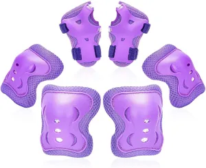 Kids/Youth Knee Pads Elbow Pad Wrist Guards Protective Gear Set, for Child Roller Skates, Cycling Bike, Skateboard, Inline Skatings, Scooter Riding, BMX Bike, and Other Outdoor Sports Activities