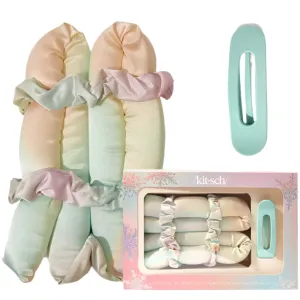 KITSCH Hair Hero XL Satin Heatless Styling & Flat Lay Claw 4pc Set - Aura
